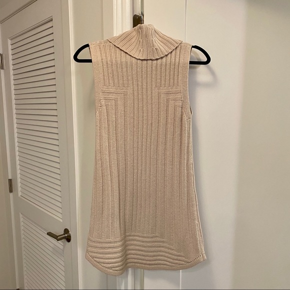 Tahari Sleeveless Cream Cowl Neck Sweater - Picture 4 of 6